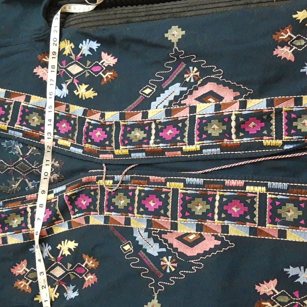 Zara 3/5 Navy Embroidered Jacket Size S - Picture 7 of 7